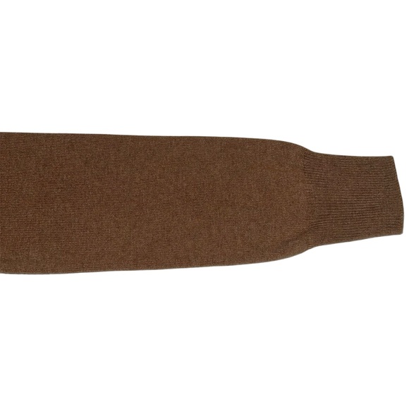 J. Crew Factory Herringbone Peter Pan Collar Sweater in Camel Brown Sz XS - Picture 6 of 12